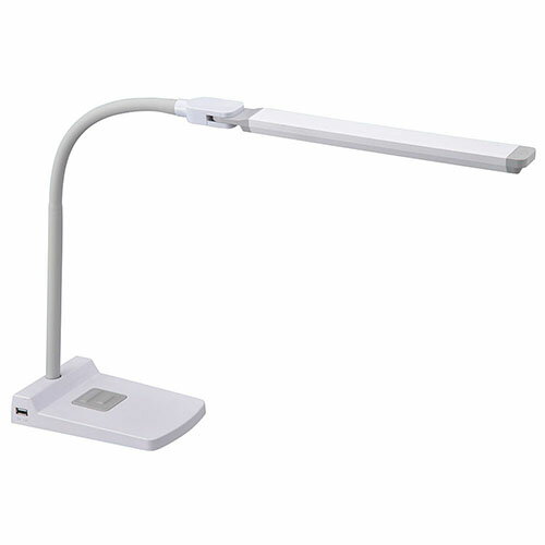オーム電機(OHM) DS-LS36C-W ホワイト LEDデスクランプ USBポート付 06-3839