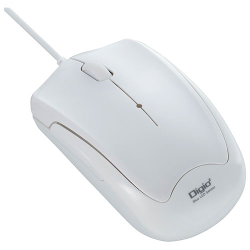 Trackball - ナカバヤシ MUS-UKT124W ホワイト USB 有線静音3ボタンBlueLEDマウス