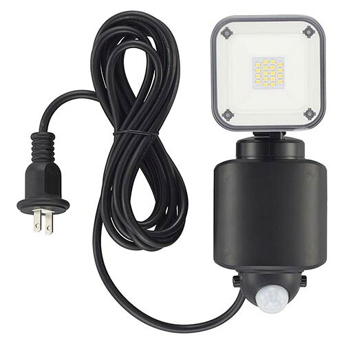オーム電機 OHM LS-A160W1 monban 防犯センサーライト 1灯コンセント式 1600ルーメ...