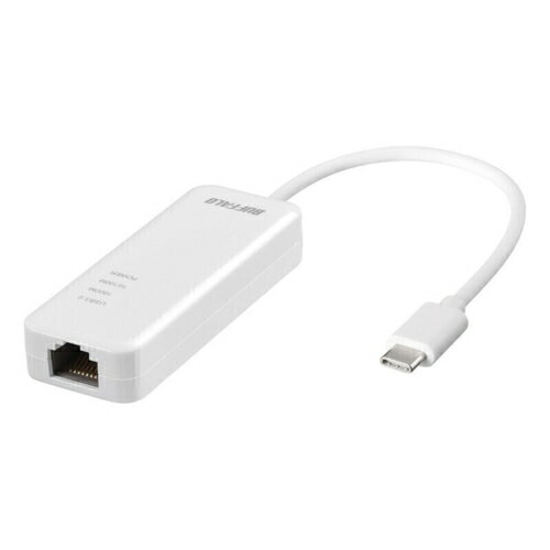 バッファロー(BUFFALO) LUA5-U3-CGTE-WH(ホワイト) USB 3.2(Gen1) USB Type-C対応LANアダプター バッファロー(BUFFALO) LUA5-U3-CGTE-WH(ホワイト) USB 3.2(Gen1) USB Type-C対応LANアダプター