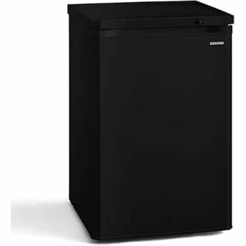 【設置＋リサイクル】アイリスオーヤマ(Iris Ohyama) IUSD-9B-B ブラック 1ドア前開き冷凍庫 85L 右開き 幅550mm