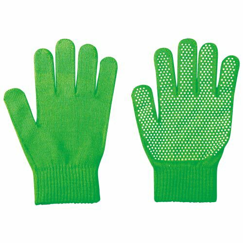 アーテック カラーのびのび手袋 大 すべり止め付蛍光グリーン 14810