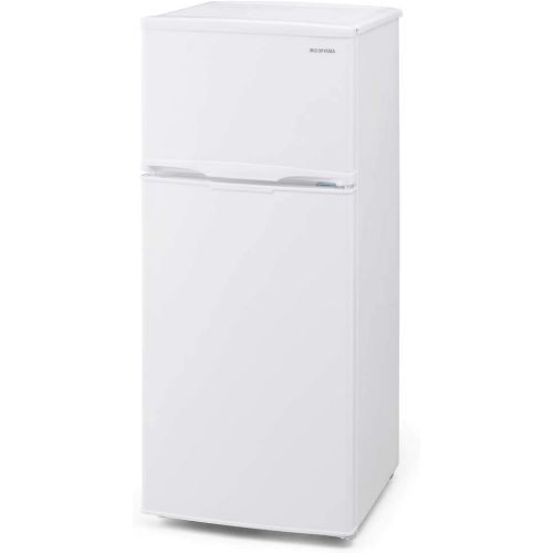 【設置】アイリスオーヤマ(Iris Ohyama) IRSD-12B-W ホワイト 2ドア冷凍冷蔵庫 118L 右開き 幅480mm
