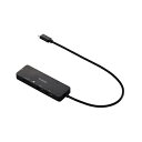 エレコム(ELECOM) U3H-MSD3007BBK(ブラック) USB Type-C(TM) ハブ+1機能(SDカードスロット付き)