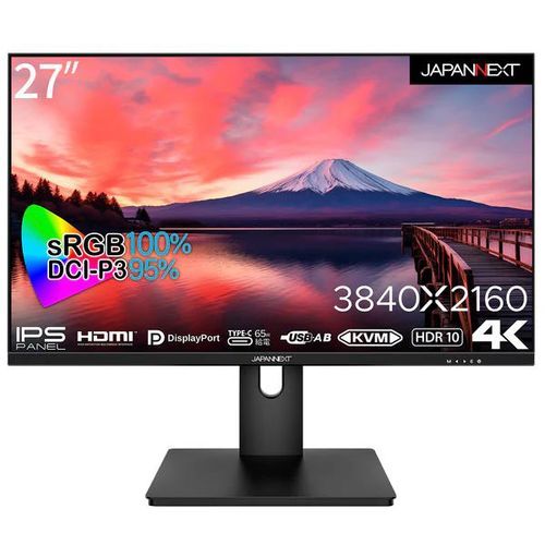 ジャパンネクスト(JAPANNEXT) JN-IPS273UHDR-C65W 27型 4Kディスプレイ ジャパンネクスト(JAPANNEXT) JN-IPS273UHDR-C65W 27型 4Kディスプレイ