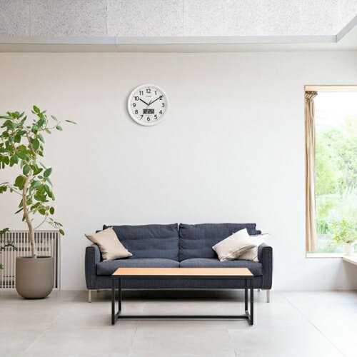 RHYTHM(リズム) 8FYA05-003(ホワイト) 電波掛け時計 温度 湿度 カレンダー 連続秒針 [2]