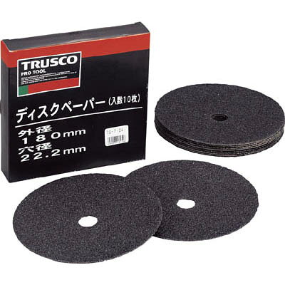 トラスコ中山 TG7-14 ディスクペーパー7型 Φ180X22.2 ＃14 10枚入