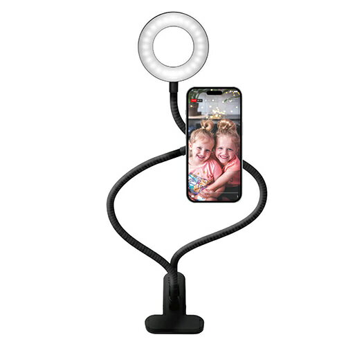 Rakuten - PGA PG-MFXASD02BK MagSafe対応 マグネット LEDライト付 フレキシブルアームクリップ PGMFXASD02BK
