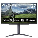 【長期保証付】LGエレクトロニクス(LG) 27GS85Q-B LG UltraGear 27型 WQHDゲーミングディスプレイ
