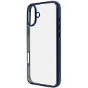ray-out(レイ・アウト) RTP48CC16/AM iPhone16Plus用 衝撃吸収 バンパー メタリック ハイブリッドケース ブルー(2)