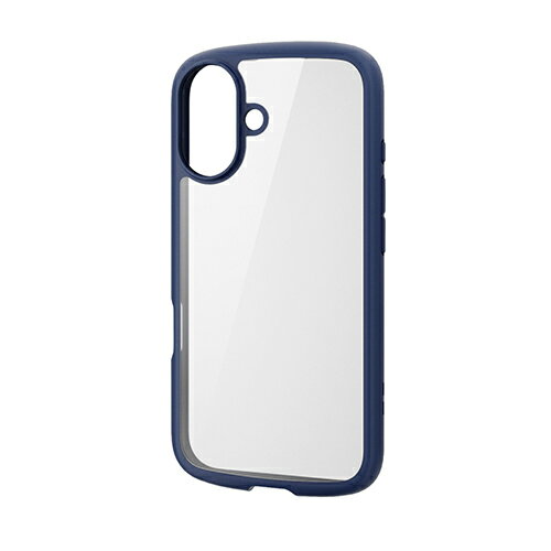 Other - エレコム(ELECOM) PM-A24ATSLFCNV ネイビー iPhone16用ケース ハイブリッド 衝撃吸収 軽量 薄型 カメラ周り保護
