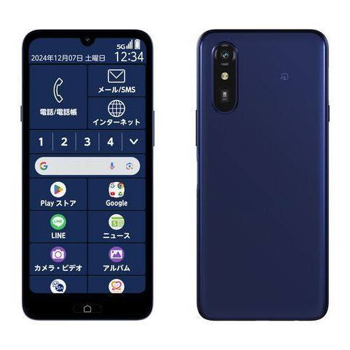 FCNT(エフシーエヌティー) らくらくスマートフォン Lite MR01 6.1型 4GB/64GB ディープブルー SIMフリー PB3S0000JP