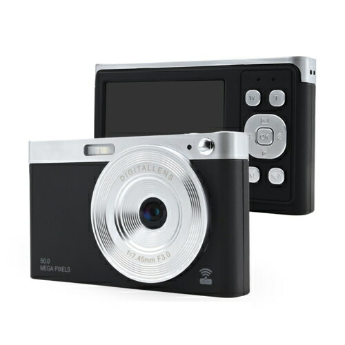 KEIYO(ケイヨー) AN-DC003BK マットブラック スマホと繋がる!WiFiレトロデジタルカメラ 800万画素