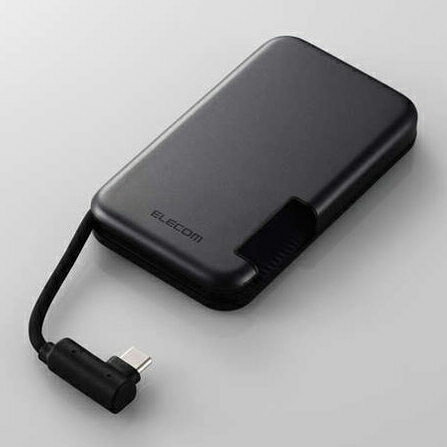 エレコム(ELECOM) ESD-EPB0250GBK(ブラック) iPhone向けケーブル一体型外付けSSD 250GB