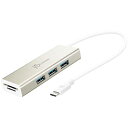 ジェイファイブ クリエイト JCH347(シャンパンゴールド) USB Type-C to 3ポートUSB&SD/MicroSD マルチハブ(2)