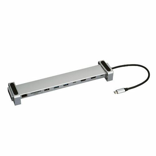 ナカバヤシ UD-C06SL シルバー Type-C10in1PCスタンドドッキングステーション UDC06SL