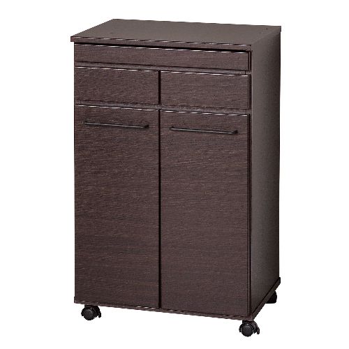 クロシオ 【一部組立】23733 スライド棚付きダストボックス2D ブラウン