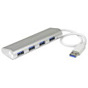 StarTech(スターテック) ST43004UA(シルバー) 4ポート ポータブル USB 3.0ハブ