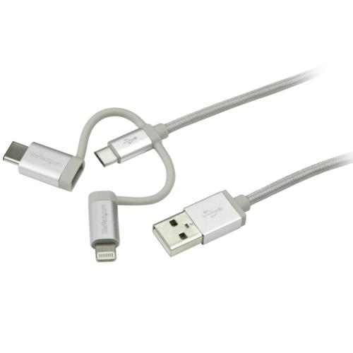 StarTech(ƥå) LTCUB1MGR lightning/USB-C/Micro-B֥ 1m