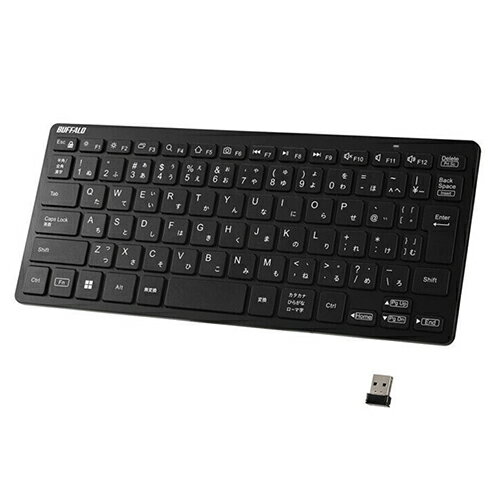 バッファロー(BUFFALO) BSKBW350BK ブラック ワイヤレスキーボード 日本語配列 JIS準拠 82キー
