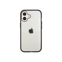 グルマンディーズ(gourmandis) IFT173BK(ブラック) IIIIfit Clear iPhone 16 2LENS model対応ケース