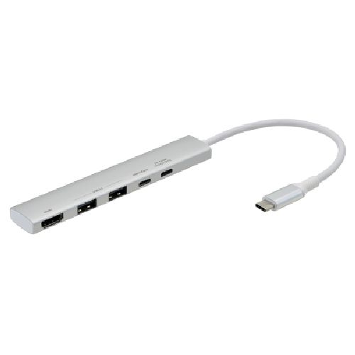 ナカバヤシ UDC10SL(シルバー) スリム ドッキングステーション PD対応 Type-C 5in1