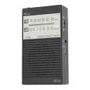 ナカバヤシ RD-03 BK(ブラック) ポケットラジオ 単3電池タイプ AM/FM・FMワイド対応 電池長持ちのアナログ同調