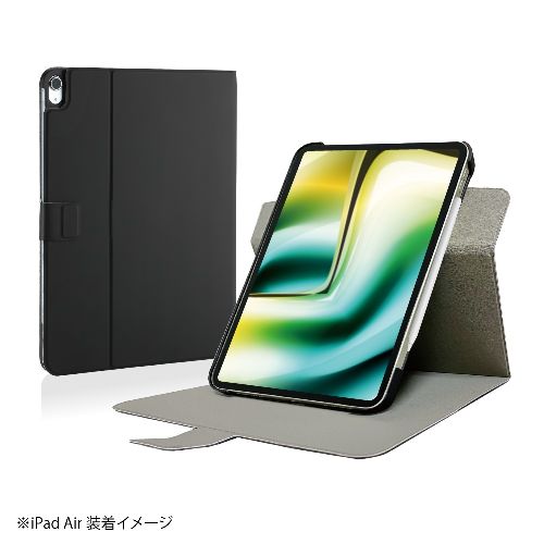 ナカバヤシ TBC-IPA24309BK ブラック 13インチiPad Air M2 用 回転式ハードケースカバー TBCIPA24309BK