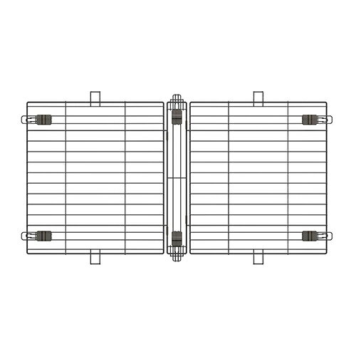 ■取り付けが簡単なウッディサークル専用の屋根です。ウッディサークルに屋根を取り付けることで、留守番時などのペットの飛び出しを防止します。■適合商品：ウッディサークル PWSR-1260LV専用PWSY1260V素材：線材：スチール(エポキシ樹脂塗装)、ロック部：ABS樹脂備考：　