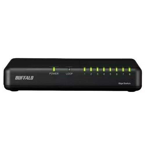 バッファロー(BUFFALO) LSW7-GT-8EP-BK(ブラック) Giga対応 スイッチングハブ 8ポート 電源外付けモデル マグネット付 バッファロー(BUFFALO) LSW7-GT-8EP-BK(ブラック) Giga対応 スイッチングハブ 8ポート 電源外付けモデル マグネット付