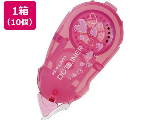 のり面はピンク色のキュートなハート柄です。テープ状ののりなので、ベタつかず、乾く時間を待たずに接着でき、手やまわりも汚しません。先端にローラーを採用。作業がスムーズに進みます。写真や紙の変色の原因となる酸を抑えたのりを採用。スクラップブッキングにも最適です。ポップアップ式でつめ替えが簡単。●仕様：強粘着、つめ替え用ハート柄●材質：つめ替えケース／R−PS、キャップ／ポリ乳酸●つめ替えタイプ●対応本体品番：タ−DM400−08・タ−DM400−08N・タ−DM400−20・タ−DM400−20N・タ−DM405−08・タ−DM405−08N・タ−DM401−08・タ−DM401N−08●テープ寸法：幅8．4mm×長さ16m●ACID FREE●注文単位：1箱（10個）※メーカーの都合により、パッケージ・仕様等は予告なく変更になる場合がございます。ハート柄ドットタイプのりなので、のりの糸ひきがなくきれいにピタッと塗れます。