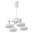 オーム電機(OHM) LT-YLP4RC-W LED4灯ペンダントライト ホワイトウッド 06-1649