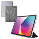 エレコム(ELECOM) TB-A25RWVCGY(グレー) iPadケース 11インチ(A16)/10.9インチ 第10世代 ファブリックフラップ 2アングル スタンド