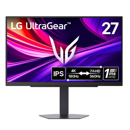 LGエレクトロニクス(LG) 27G810A-B LG UltraGear 27型 IPS 4K@180Hz/フルHD @360Hz対応 ゲーミングモニター ディスプレイ