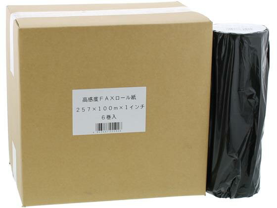 Other - その他 高感度FAXロール紙 B4サイズ 257mm×100m×1インチ 6本[代引不可]