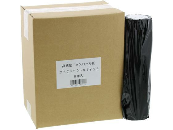 Other - その他 高感度FAXロール紙 B4サイズ 257mm×50m×1インチ 6本[代引不可]