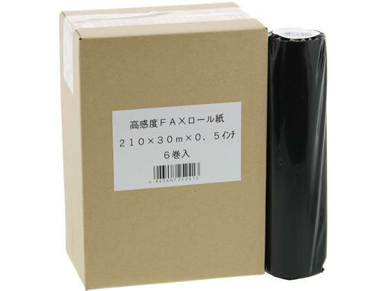 Other - その他 高感度FAXロール紙 A4サイズ 210mm×30m×0.5インチ 6本[代引不可]
