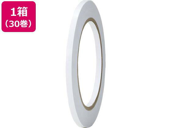 【代引不可商品】仕入先よりお客様宅へ直送手配いたします商品です。そのため代引きは対応致しかねます。紙・木材・プラスチック・金属などさまざまな素材に使いやすいやや薄手タイプの両面テープ。●サイズ：幅5mm×長さ20m●厚さ：0．1mm●用途：ポスター類の掲示／小型プレートの接着／フィルムの貼り合せ／工作、手芸の仮止め・接着●材質：基材／紙、粘着剤／アクリル系粘着剤●注文単位：1箱（30巻）※メーカーの都合により、パッケージ・仕様等は予告なく変更になる場合がございます。　