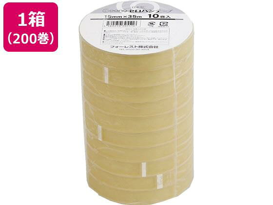 Goono セロハンテープ 15mm×35m 200巻[代引不可]