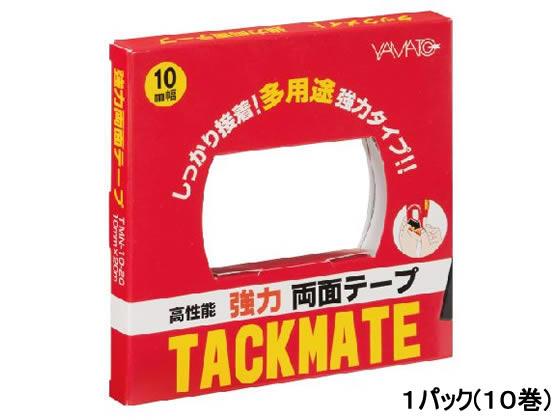 【代引不可商品】仕入先よりお客様宅へ直送手配いたします商品です。そのため代引きは対応致しかねます。幅広い素材をしっかり貼りつけ！ポリプロピレン、ポリエチレンなどもしっかりと接着できます。テープ取り出し口を折り込むことでテープの巻き戻りを防止。●多用途強力タイプ●テープサイズ：幅10mm×長さ20m●カッター付きパッケージ●巻き戻り防止付き●基材：不織布●粘着剤：アクリル系●注文単位：1パック（10巻）　