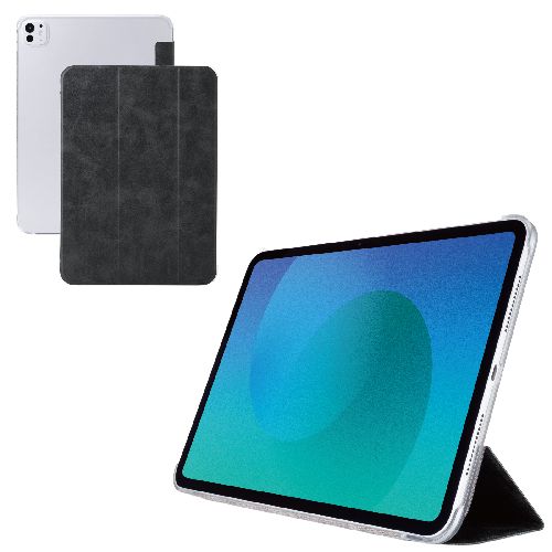 エレコム(ELECOM) TB-A25PMWVBK ブラック iPad Pro ケース 11インチ M4 マグネット式フラップ 2アング..