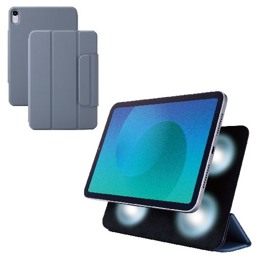 Other - エレコム(ELECOM) TB-A25SWVPF2BG ブルーグレー iPad mini ケース 8.3インチ A17 Pro /第6世代 マグネット着脱フラップ 2アングル オートスリープ機能