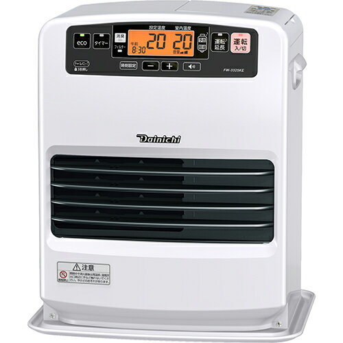 【長期保証付】ダイニチ FW-3325KEW ムーンホワイト 石油ファンヒーター 木造9畳 コンクリート12畳