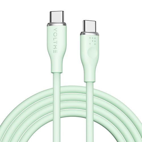 ボルトミー(VOLTME) C2138 グリーン モスシリーズシリコン 充電ケーブル USB-C＆USB-C 60W 1.8m