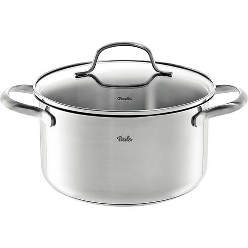■容量＝約5.6l（深さ約12.5cm）■ガスコンロ可、100・200V電磁調理器対応サテン仕上げのサンフランシスコシリーズは、表面のキズが目立ちにくく、美しさが長持ちします。さらに、どこから注いでも液だれしないフチ設計、便利な目盛、無水調理も可能なガラスフタなど、フィスラーならではの高機能を備えています。持ち手は手になじみやすく、安定して持ちやすくなっています。　