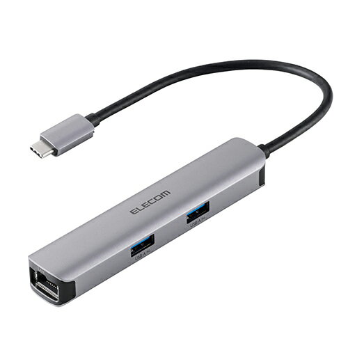 エレコム(ELECOM) DST-052BPSV シルバー ドッキングステーション 5-in-1 USB-C ハブ HDMI 4K/60Hz USB-..