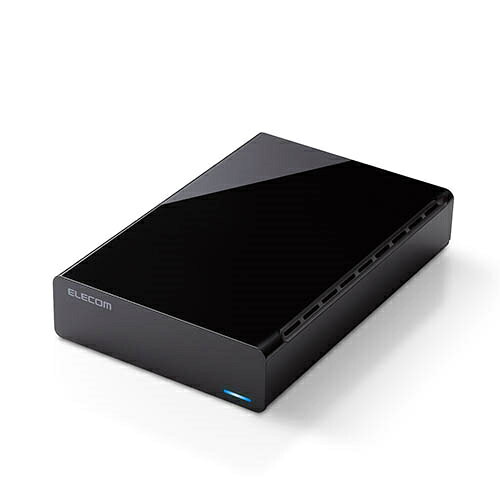 ■テレビやレコーダーなどの機器に接続し、番組の録画ができるハードディスクです。■かんたん接続ガイドや国内スタッフによる充実したサポート体制により、はじめてHDDを購入される方でも安心です。■USB3.2(Gen1)/USB3.1(Gen1)/USB3.0対応で5Gbps(理論値)の高速転送が可能です。動画や写真などの大容量データを軽快に扱うことができます。■USB3.2(Gen1)/USB3.1(Gen1)/USB3.0対応のテレビに接続すれば、2番組同時録画などのさらに便利な機能も利用できます。■※機能の詳細、対応可否はテレビ側の仕様に依存します。■シャープ(アクオス)、ソニー(ブラビア)、レグザ、パナソニック(ビエラ・ディーガ)、ハイセンス、LGエレクトロニクスなどのデジタルテレビに接続可能です。■※ただし、テレビがUSB-HDD録画に対応している必要があります。■ファンレス設計なので、耳障りな冷却ファンの騒音がありません。■タテ置きもヨコ置きも可能ですので、テレビも周りで最適な設置が可能です。■本体背面にセキュリティスロットを装備していますので、本来の利用者以外の持ち出し防止や盗難防止に役立ちます。■自社環境認定基準を1つ以上満たし、『THINK ECOLOGY』マークを表示した製品です。■廃棄物削減に取り組み、製品に同梱する取扱説明書等をペーパーレス化した製品です。ELDHTV080UBK対応パソコン：標準でUSB 5Gbps(USB3.2(Gen1)/USB3.1(Gen1)/USB3.0)またはUSB2.0ポートを搭載したパソコンおよびApple Macシリーズ対応OS(Windows)：Windows 11/10対応OS(macOS)：macOS Tahoe 26/macOS Sequoia 15対応OS 備考：※互換性情報は弊社検証環境における動作確認時点のものです。全ての機器、OSバージョン、アプリケーション等との完全な互換性を保証するものではありません。外形寸法：幅約183mm×奥行約120mm×高さ約35mmドライブ数：1容量：8TB回転数：非固定インターフェース：USB 5Gbps(USB3.2(Gen1)/USB3.1(Gen1)/USB3.0)/USB2.0入力電圧：100V、50Hz/60Hz(ACアダプター)コネクター形状：USB Micro-B×1セキュリティスロット：○出荷時フォーマット：NTFS冷却ファン：無しパソコン電源連動：○1Clickボタン：無しアクセスLED：○RoHS指令：EU RoHS指令準拠(10物質)付属品：USB-A - USB Micro-Bケーブル(約0.9m　※コネクター含まず)×1、ACアダプター、ラバーフット×1シート(4個)使用可能地域：日本国内　※日本国外での使用、サポート、保証については、一切お受けできませんので、あらかじめご了承ください。電気用品安全法：PSEマーク表示カラー：ブラック保証期間：1年間デスクトップハードディスク