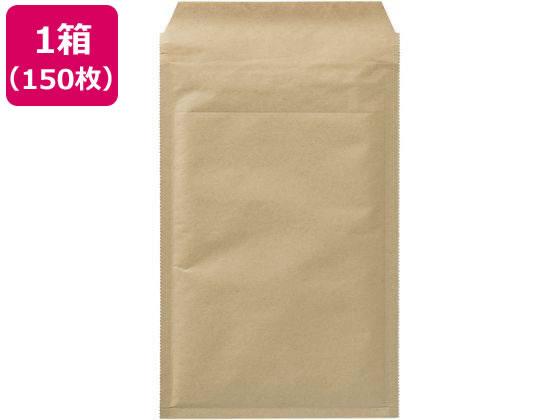 【代引不可商品】仕入先よりお客様宅へ直送手配いたします商品です。そのため代引きは対応致しかねます。内側にエアークッションが付いた封筒。封かん用テープ付きです。両サイドに手が切れにくい、ギザギザカット加工付きです。●色：茶●サイズ（ビデオ、CD用）：外寸／縦280×横190mm、内寸／縦270×横170mm ※5mm前後の誤差あり●重量：約16g●入数：1箱（150枚）●材質：クッション／ポリエチレン、封筒／未晒クラフト紙●封かん用テープ付※メーカーの都合により、パッケージ・仕様等は予告なく変更になる場合がございます。　