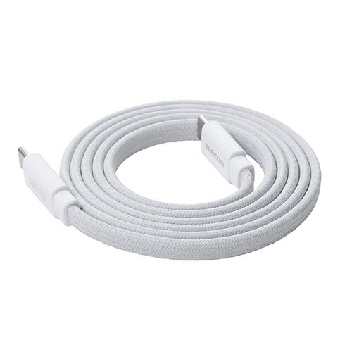 エレコム(ELECOM) MPA-CCTMGF10WH ホワイト USB-C ケーブル PD60W USB Type-C to C 1m 急速充電 薄型フラット ナイロンメッシュ マグネット 磁石