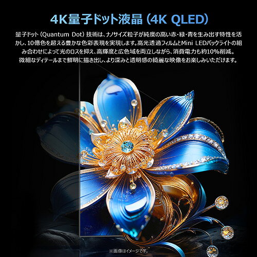 ワンズマート楽天市場店の【長期保証付】TCL(ティーシーエル) 55T6D 55V型 4K 量子ドットQLED液晶テレビ Google TV｜アングル2